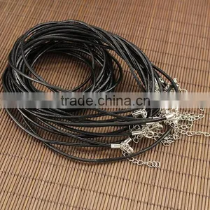 BC1130 Wholesale Fashion DIY Black Leather Necklace Chains thumbnail-1