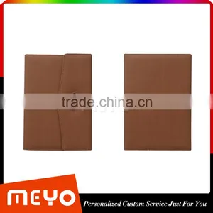 Offical Brown Leather Notebook With Locker With Silver Ballpoint Pen Gift Set thumbnail-3