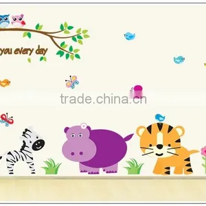 ALFOREVER the Owl With Other Animals Wall Sticker,owl Pvc Sticker thumbnail-6