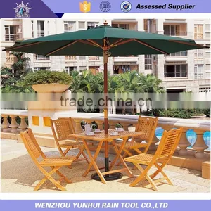 Grass Usage Olefin Fabric Hotel Wooden Big Parasol thumbnail-2