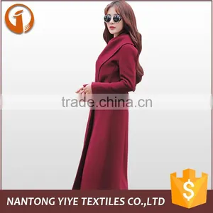 Factory Price 2016 Winter Red Woman/ladies Woolen Coat Long Wrap Overcoat thumbnail-2