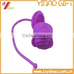 Rose Shape Silicone Tea Infuser/ Harmless Silicone Tea Basket thumbnail-2