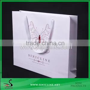 Sinicline Design Special Paper Butterfly Printed Women Garment Shopping Bag thumbnail-1