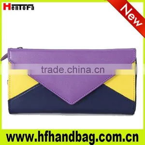 2013 Colorful Fashion Design Woman Purse Leather Wallet Envelope Bag thumbnail-1