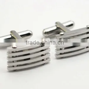 Fashion Silver 316L Stainless Steel Factory Wholesale Cufflink thumbnail-1