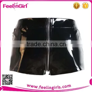 High Quality Sexy Leather Mini Dress Wholesale thumbnail-4