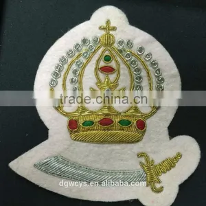 Custom Patch Gold Thread Colorful Slim Embroidery Anya Woven Patches for Jackets/sweater/bag thumbnail-3