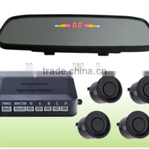 4 Rear Sensors Rearview Mirror Led Car Parking Sensor With Bibi Sound Alarm thumbnail-1