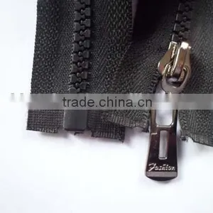 5# Plastic Resin Zipper Open End Zipper With Auto Lock Slider Customer's Puller Garment Zipper thumbnail-2