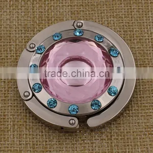 Supply Lady's Metal Purse Hanger/round Bag Holder/foldable Bag Hanger With Rhinestones thumbnail-4
