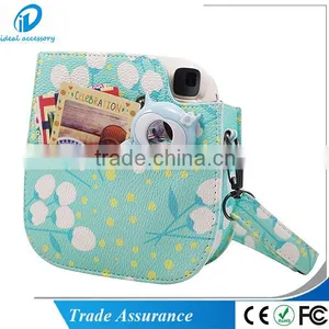 New Hot Sale Flower Style Leather Fujifilm Instax Mini8 Camera Shoulder Bag Case thumbnail-4