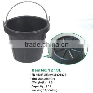 40L Recycled Rubber Buckets,construction Pails With 4 Handles,Rubber Basket thumbnail-3