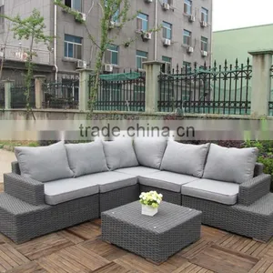 TEMPERED GLASS RATTAN GARDEN TABLE thumbnail-3