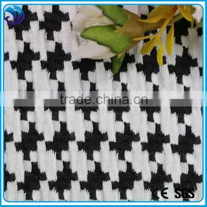 Classcial Design White and Black Houndstooth Formal Jacquard Fabric for Garment thumbnail-2