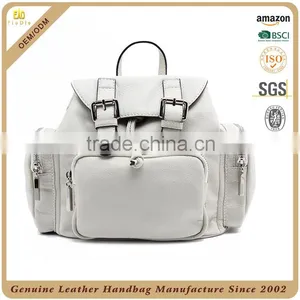 Guangzhou Fiedle Leather Bag Manufacturer OEM Durable Real Natural Stylish Leather Backpack With Handle on the Top thumbnail-2