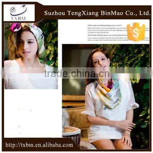 Wholesale Digital Print Square Silk Scarf /scarves/ Kerchief /headband/hijab /satin Silk Scarve thumbnail-1