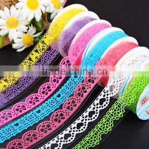 DIY Craft Crochet Cotton Knit Lace Sticker Ribbon Tape Roll Adhesive Beige thumbnail-1