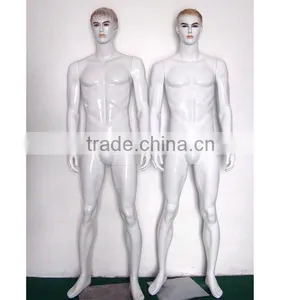 Wholesale High Quality Fiberglass Glossy White Male Mannequins Quality Choice thumbnail-1
