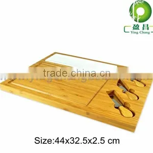 Bamboo Cheese Board Set With Knife thumbnail-1