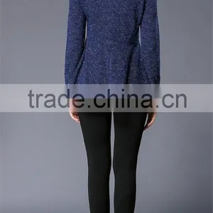 A-line Plus Size XXXL Fashion Cutting Blouse Design for Fat Women Tops thumbnail-4