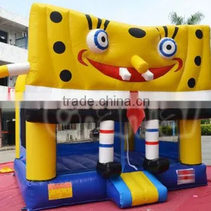 Cute Design Spongebob Inflatable Jumping Bouncer for Kids, Air Jumper Bouncer Inflatable Trampoline thumbnail-1