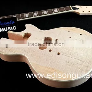 China Guitar Factory Mahogany Body Flamed Maple Top DIY Electric Guitar Kits MX-021 thumbnail-5