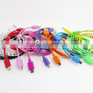 Bulk Buy From China Fabric Nylon Braided Usb Mobile Charger Cable for Mobile Phone thumbnail-1