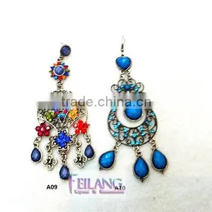 Exaggerated Fashion Alloy Earrings Gemstone Earrings thumbnail-2