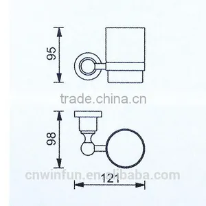 Solid Brass Antique Bronze Tumbler Holder,Bathroom Hardware Product,Bathroom Accessories thumbnail-2