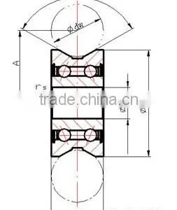 V Groove Track Roller Bearing LV204-58ZZ(RV204-58ZZ) Guide Wheel/guide Roller Bearing 20X58X25MM LV(RV) Roller Bearing thumbnail-2