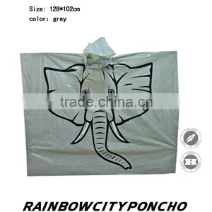 Disposable PE Rainwear Poncho With Logo Printting thumbnail-1