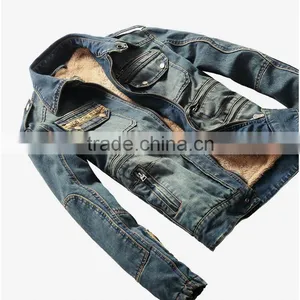 2016 Top OEM Newest Design Fashion Cool Wholesale High Quality Mens Jeans Jacket,coat Wear China Quality Choice thumbnail-4