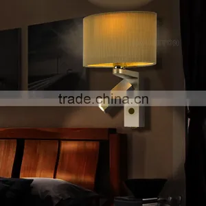 Two Heads Hotel Decorative Wringle Shade Led Wall Sconce,hotel Decorative Wringle Shade Led Wall Sconce,led Wall Sconce WL1082 thumbnail-2