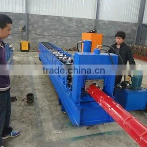 0.3 - 0.7mm Top Hat Cap Tile Roll Forming Machine With PLC Frequency Control System thumbnail-1