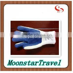 Latex Palm Coated Cotton Lobor Working Safety Gloves thumbnail-1