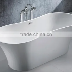 New Design Five Star Hotel Favorite Artificial Stone Cheap Freestanding Bathtub,acrylic Solid Surface Bathtub thumbnail-6