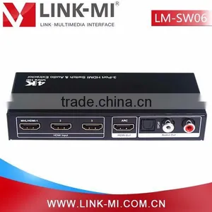 LINK-MI LM-SW06 HDMI 3x1HDMI Video Switch, AUDIO SWITCH With 1 SPDIF + 1 R/L Audio Out With ARC 3d 4k2k tv Box thumbnail-3