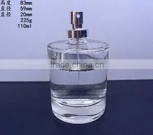 100ml Clear Glass Thick Base Perfume Bottle With Lotion Pump thumbnail-1