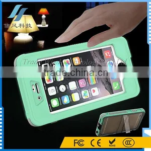 4.7 Inch Glow In Dark IP68 Waterproof Case for IPhone 6 6S With Button And Holder Stand thumbnail-1