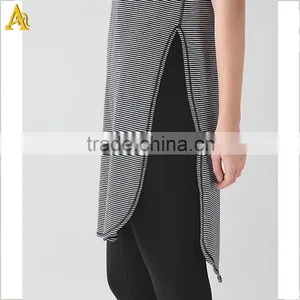 Women Sexy Sportswear 2016 Girl Baby Stripe Long Sleeve Top Dry Fit Shirt thumbnail-4