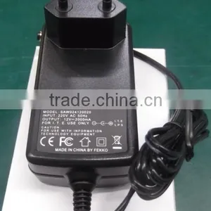 DC 24W 12V 2A Power Adapter Wall Mounted Power Supply thumbnail-2