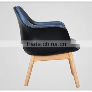 Black Leather Wooden Dining Room Chairs thumbnail-3