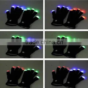 High Quality Led Flash Finger Light Glove , Flashig Led Glove ,led Lighting Party Gloves thumbnail-2
