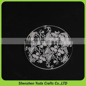 Custom Made Acrylic Cup Coasters, Acrylic Material Elegant Laser Cut Placemat Coaster thumbnail-2