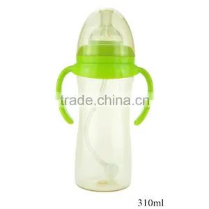 Cheap Baby Milk Bottle With Soft Nipple and Automatic Straw thumbnail-2
