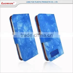 Elegant Blue Belt Loop Universal Leather Case for Mobile Phone for Samsung Series thumbnail-4