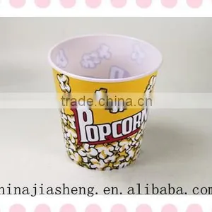 Round Plastic Popcorn Bucket Custom Logo Printed thumbnail-1