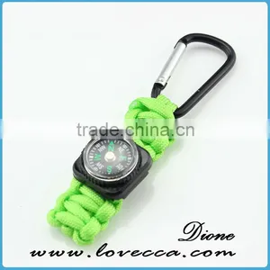 Woven Paracord Lanyard Keychain Outdoor Survival 7 Strand Flintstore Paracord Parachute Cord Lanyard Keyring Carabiner Hook Kits thumbnail-2