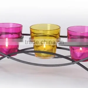 Wholesale Premium Glass Colored Glass Votive Holders Heat-resistant Glass Votive Holders thumbnail-2