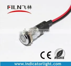 12mm Flat Head 220V Red Color Led Railway Signal Lamps High Quality Led Light Button thumbnail-4